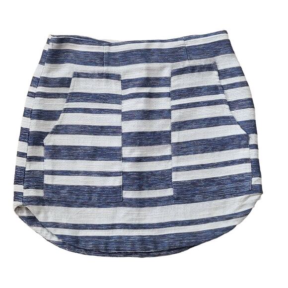 Made For Impulse Fashion Week Blue Striped Skirt Women's Size 6 - Picture 1 of 3